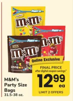 ACME M&M's Party Size Bags offer