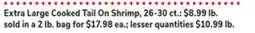 ACME Extra Large Cooked Tail On Shrimp offer