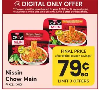 ACME Nissin Chow Mein offer