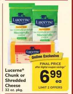 ACME Lucerne Chunk or Shredded Cheese offer