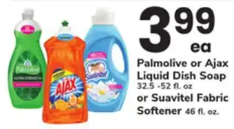 ACME Palmolive or Ajax Liquid Dish Soap 32.5-52 fl. oz or Suavitel Fabric Softener 46 fl. oz offer