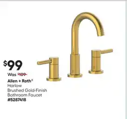 Lowe's Harlow Brushed Gold-Finish Bathroom Faucet offer