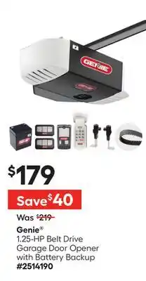 Lowe's 1.25-HP Belt Drive Garage Door Opener with Battery Backup offer