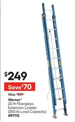 Lowe's 20-ft Fiberglass Extension Ladder offer