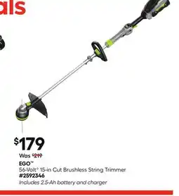 Lowe's 56-Volt G 15-in Cut Brushless String Trimmer offer