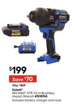 Lowe's 24V MAX C XTR 1/2-in Brushless Impact Wrench offer