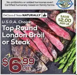 DeCicco & Sons Top Round London Broil or Steak offer