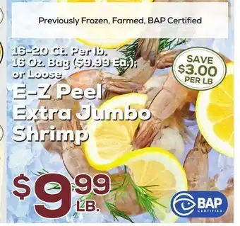 DeCicco & Sons E-Z Peel Extra Jumbo Shrimp offer