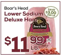 DeCicco & Sons Boar's Head Lower Sodium Deluxe Ham offer