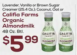 DeCicco & Sons Califia Farms Organic Almondmilk 48 Oz. Btl offer