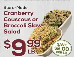 DeCicco & Sons Cranberry Couscous or Broccoli Slaw Salad offer