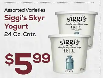 DeCicco & Sons Siggi's Skyr Yogurt offer