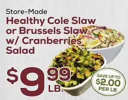 DeCicco & Sons Healthy Cole Slaw or Brussels Slaw w/Cranberries Salad offer