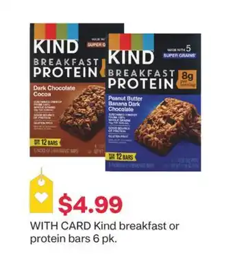 CVS Kind breakfast or protein bars 6 pk offer