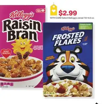 CVS Select Kellogg's cereal 7.8-14.5 oz offer