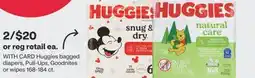 CVS Huggies bagged diapers, Pull-Ups, Goodnites or wipes 168-184 ct offer