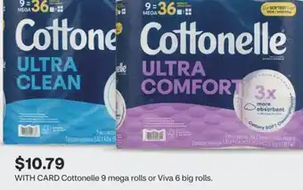 CVS Cottonelle 9 mega rolls or Viva 6 big rolls offer