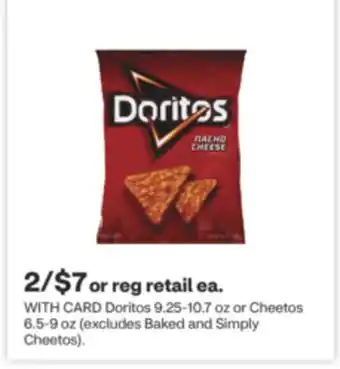 CVS Doritos 9.25-10.7 oz or Cheetos 6.5-9 oz offer