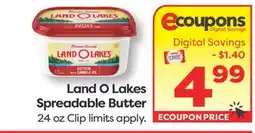 Weis Markets Land O Lakes Spreadable Butter offer