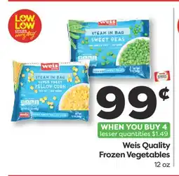 Weis Markets Weis Quality Frozen Vegetables offer