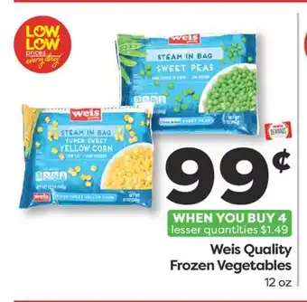 Weis Markets Weis Quality Frozen Vegetables offer