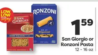 Weis Markets San Giorgio or Ronzoni Pasta offer