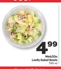 Weis Markets Weis2Go Leafy Salad Bowls offer