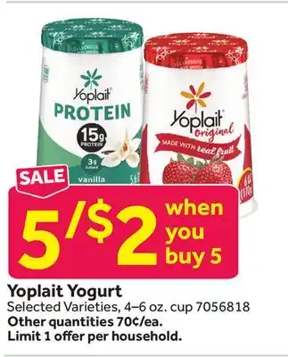 Stop&Shop Yoplait Yogurt offer