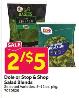 Stop&Shop Dole or Stop & Shop Salad Blends offer