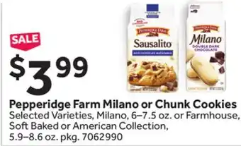 Stop&Shop Pepperidge Farm Milano or Chunk Cookies offer