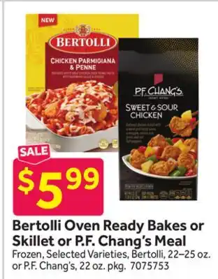 Stop&Shop Bertolli Oven Ready Bakes or Skillet or P. F. Chang's Meal offer