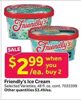 Stop&Shop Friendly's Ice Cream offer