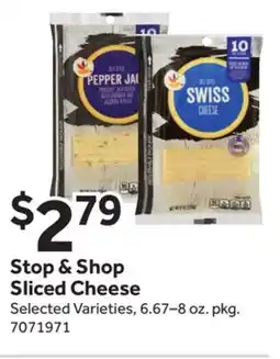 Stop&Shop Stop & Shop Sliced Cheese offer