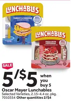 Stop&Shop Oscar Mayer Lunchables offer