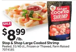 Stop&Shop Stop & Shop Large Cooked Shrimp offer