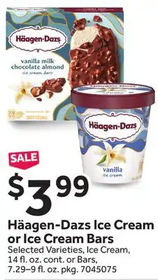 Stop&Shop Häagen-Dazs Ice Cream or Ice Cream Bars offer