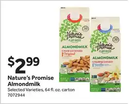 Stop&Shop Nature's Promise Almondmilk offer