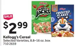 Stop&Shop Kellogg's Cereal offer