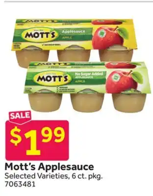 Stop&Shop Mott's Applesauce offer