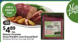 Stop&Shop Nature's Promise Grass Fed 80% Lean Ground Beef offer