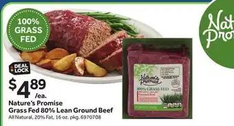 Stop&Shop Nature's Promise Grass Fed 80% Lean Ground Beef offer