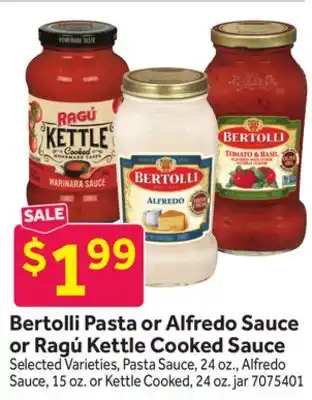 Stop&Shop Bertolli Pasta or Alfredo Sauce or Ragú Kettle Cooked Sauce offer