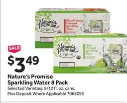 Stop&Shop Nature's Promise Sparkling Water 8 Pack offer