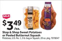 Stop&Shop Stop & Shop Sweet Potatoes or Peeled Butternut Squash offer