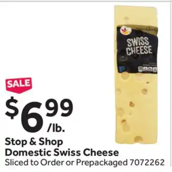 Stop&Shop Stop & Shop Domestic Swiss Cheese offer