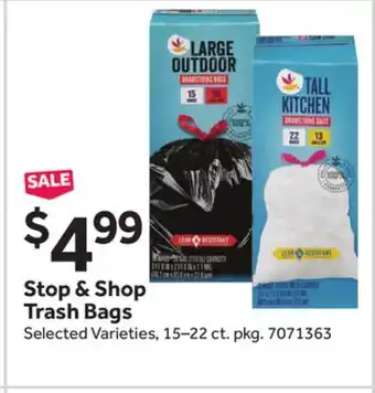 Stop&Shop Stop & Shop Trash Bags offer