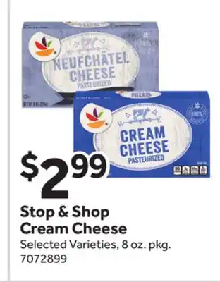 Stop&Shop Stop & Shop Cream Cheese offer