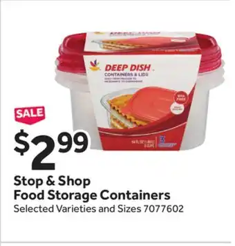 Stop&Shop Stop & Shop Food Storage Containers offer