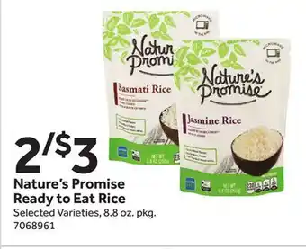 Stop&Shop Nature's Promise Ready to Eat Rice offer