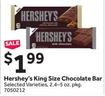 Stop&Shop Hershey's King Size Chocolate Bar offer